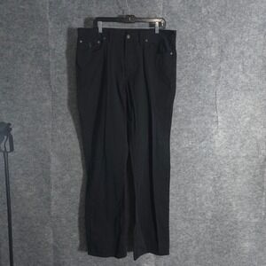 Ralph Lauren Polo Authentic Dungaree Pants Mens Black Size 38 x 34 Cotton Pony